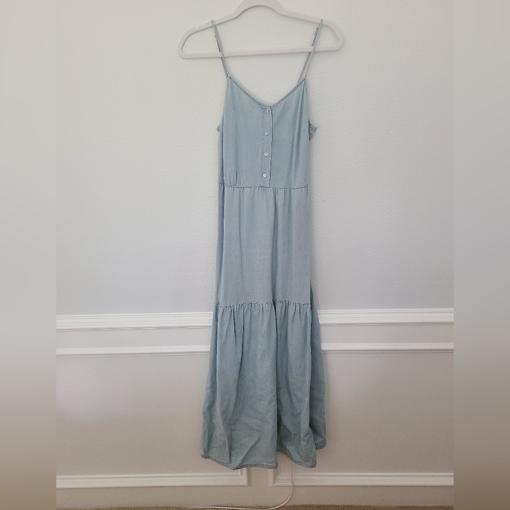 Denim blue maxi dress XS